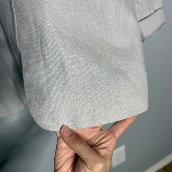 Joie Linen LIght Gray Blazer Size 2 - Picture 8 of 9